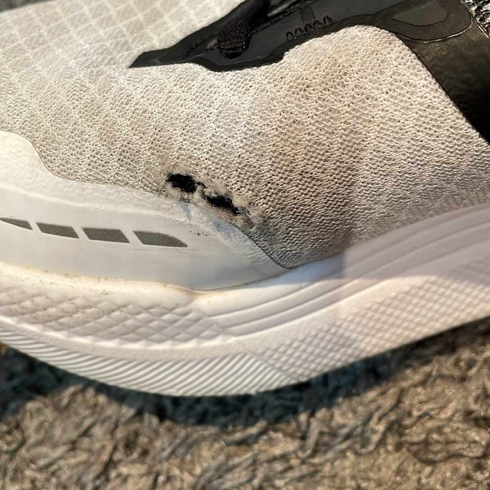 Hoka Men's Black and White Athletic Running Shoes - Picture 9 of 10